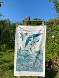 Swallow flight organic cotton tea towel